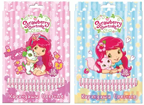 Набор цветных карандашей Action! Strawberry Shortcake 18 шт SW-ACP205-18