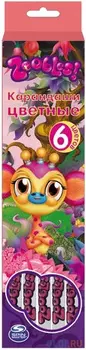 Набор цветных карандашей Action! Zoobles 6 шт в ассортименте
