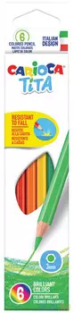 Набор цветных карандашей CARIOCA TITA 6 шт 174 мм 42792