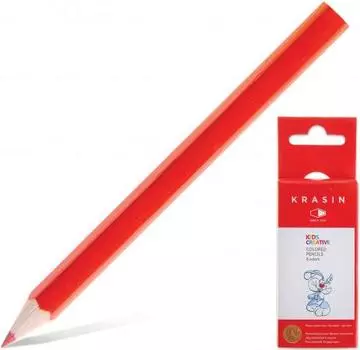 Набор цветных карандашей Красин "Веселый кролик" 06KW000102H 6 шт 88 мм