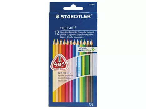 Набор цветных карандашей Staedtler "Ergosoft" 12 шт 175 мм трехгранные, картонная коробка