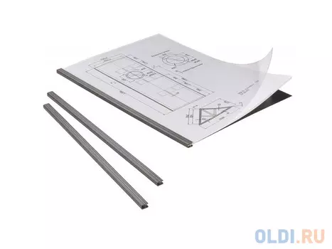 Набор для брошюровки Durable Duragrip 5 скрепкошин + 5 прозрачн обложек max 20 листов пластик черный 294201