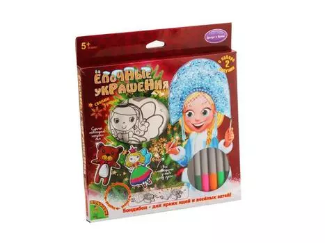 Набор для творчества Bondibon Ёлочные украшения (принцесса, мишка) от 5 лет 01064