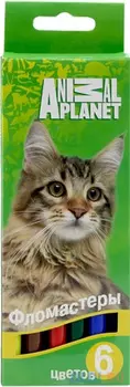 Набор фломастеров Action! Animal Planet 2 мм 6 шт разноцветный AP-AWP105-06
