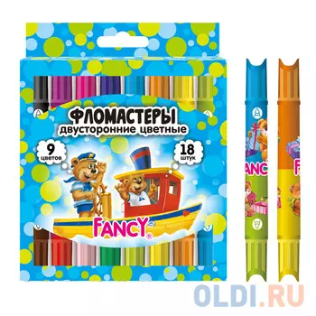 Набор фломастеров Action! FANCY 9 шт разноцветный двусторонние, FWP321-9 FWP321-9