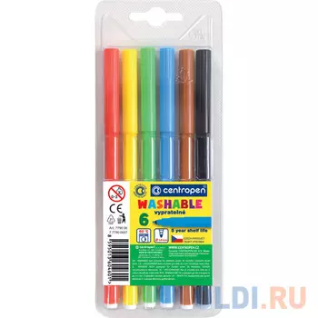 Набор фломастеров Centropen 7790/06 TP 6 шт разноцветный 7790/06 TP