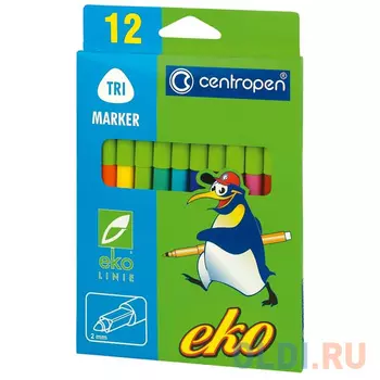 Набор фломастеров Centropen EKO 12 шт разноцветный 2560/12