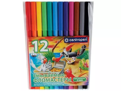 Набор фломастеров Centropen Птицы 7790/12-87 1 мм 12 шт