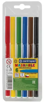 Набор фломастеров Centropen Слонята 1 мм 6 шт