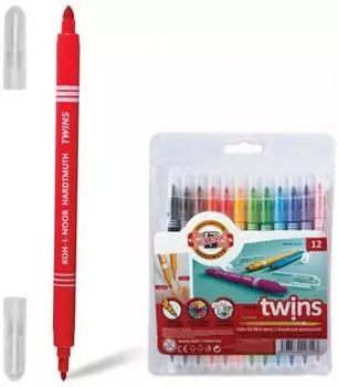 Набор фломастеров Koh-i-Noor 771023AB02TE 1/3 мм 12 шт ассорти