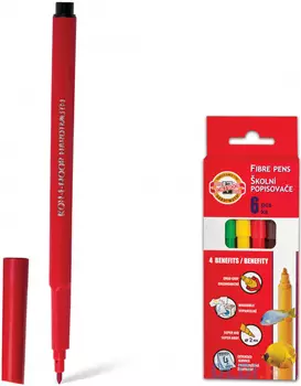 Набор фломастеров Koh-i-Noor "Рыбки" 771002JF05KS 1 мм 6 шт ассорти