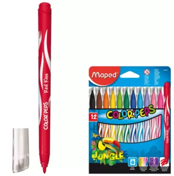 Набор фломастеров Maped "Jungle" 1 мм 12 шт