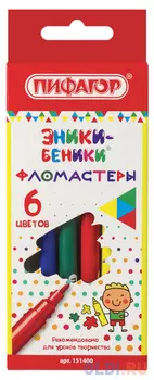 Набор фломастеров ПИФАГОР Эники-беники 1 мм 6 шт 151400