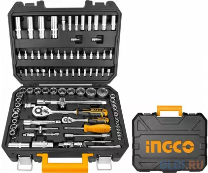 Набор головок 1/4" и 1/2" с трещоткой 94шт INGCO HKTS42941