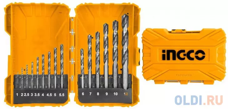 Набор HSS M2 сверл 15шт INGCO AKDL51502