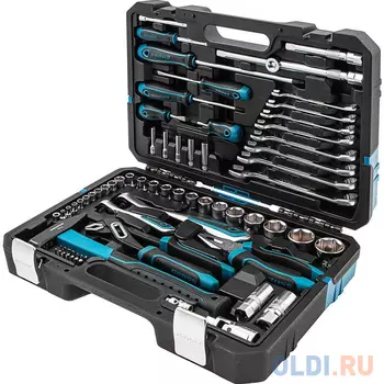 Набор инструментов 76 предметов, 120 зубьев, CrV1/4, 1/2"// Gross