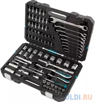 Набор инструментов 82 пред. , 120 зубьев, CrV, 1/4", 1/2"// Gross