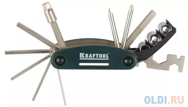 Набор инструментов Kraftool для обслуживания велосипеда 16-в-1 26182-H16
