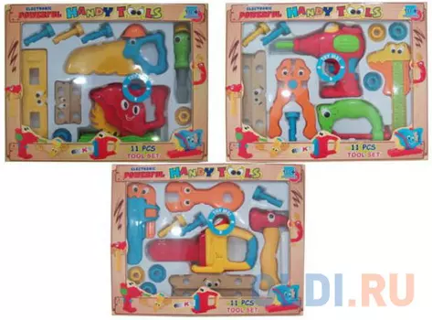 Набор инструментов Shantou Gepai Веселый плотник 11 предметов 10019ABC в ассортименте