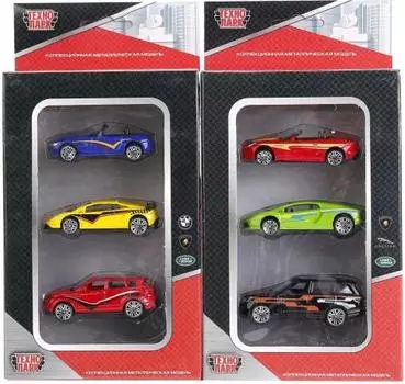 НАБОР ИЗ 3-Х МАШИН "ТЕХНОПАРК" МЕТАЛЛ. 7,5СМ, ЛИЦЕНЗИИ В АССОРТ. В РУСС. КОР. в кор.72наб