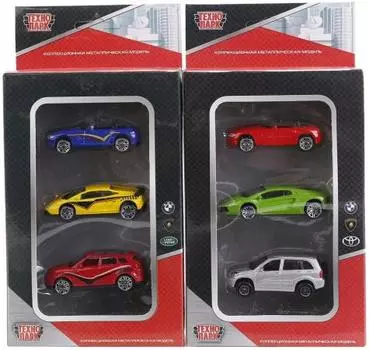 НАБОР ИЗ 3-Х МАШИН "ТЕХНОПАРК" МЕТАЛЛ. 7,5СМ, ЛИЦЕНЗИИ В АССОРТ. В РУСС. КОР. в кор.72наб