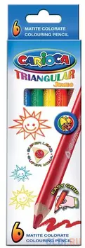 Набор карандашей цветных CARIOCA TRIANGULAR JUMBO, 6 цв