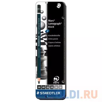 Набор карандашей Staedtler угольные 6 шт