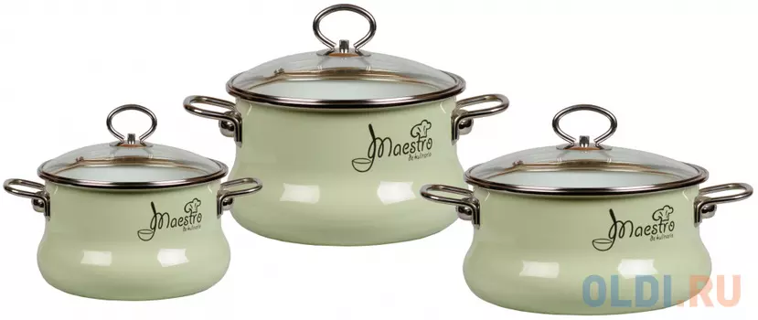Набор кастрюль СТАЛЬЭМАЛЬ Maestro 8DT135S
