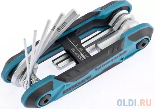 Набор ключей имбусовых Hex, 1,5-8 мм CrV, складные, 8 шт. // Gross