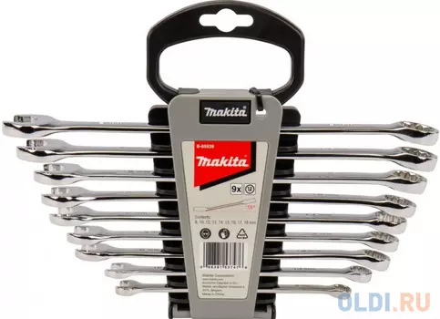 Набор ключей комбинированных 9 шт. (8, 10, 12, 13, 14, 15, 16, 17, 18мм) Makita
