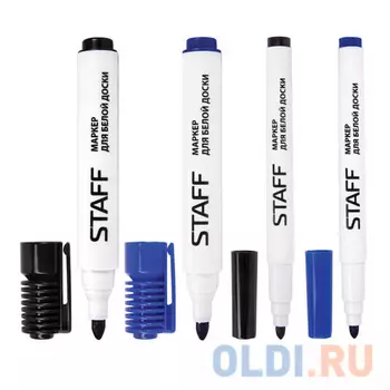 Набор маркеров STAFF 151088 1-3 мм, 3-5 мм 4 шт синий черный