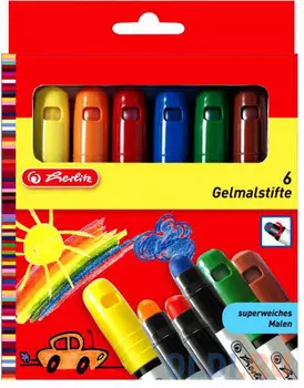 Набор мелков Herlitz 10671816 6 штук 6 цветов от 4 лет