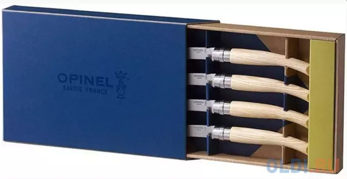 Набор ножей кухон. Opinel Table Chic №10 (001828) компл.:4шт дерево подар.коробка
