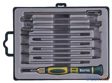 Набор отверточный Kraftool для точных работ с насадками 12шт 25611-H12
