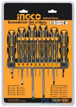 Набор отвeрток 18 шт. INGCO HKSD1828