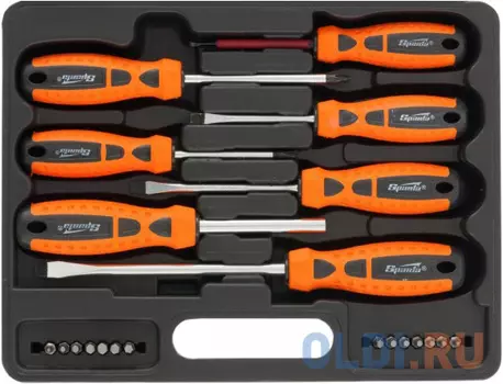 Набор отверток, биты, двухкомпонентные рукоятки, 21 предмет// Sparta