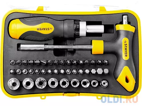 Набор отверток реверсивная комбинированная Stayer 25084-H43