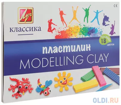 Набор пластилина Луч Классика 18 цветов 20С1330-08 со стеком