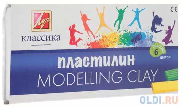 Набор пластилина Луч Классика 6 цветов 12С878-08 со стеком