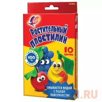 Набор пластилина ЛУЧ растительный 10 цветов