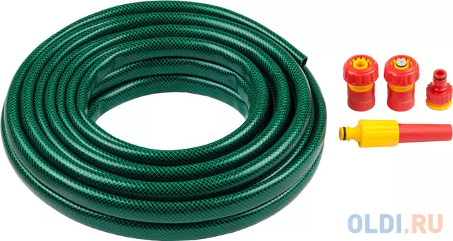 Набор поливочный GRINDA: Шланг 3/4"x15 м, наконечник-распылитель, поливочная арматура