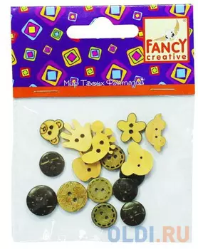 Набор пуговиц fancy creative "Кантри" 16шт