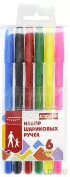 Набор шариковых ручек Action! ABP0604 6 шт разноцветный ABP0604