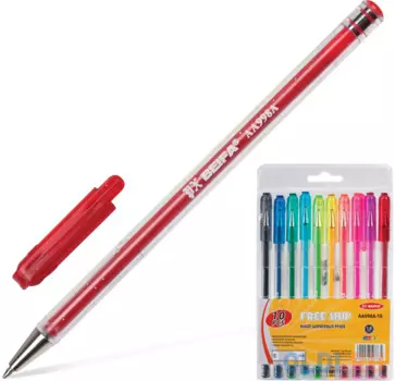 Набор шариковых ручек BEIFA Набор шариковых ручек 10 шт ассорти 1 мм