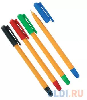Набор шариковых ручек СТАММ РС17 4 шт разноцветный 1 мм РС17