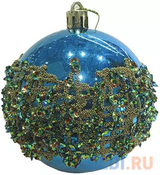 Набор шаров Новогодняя сказка 972920 8 см 3 шт голубой пластик