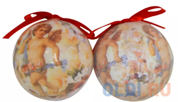 Набор шаров Winter Wings "Ангел" 6 см 2 шт пластик
