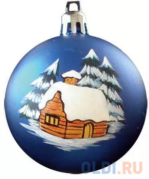 Набор шаров Winter Wings Домик в лесу, с ручной росписью 7 см 6 шт в ассортименте N06473