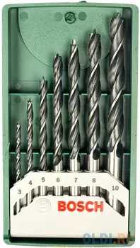 Набор сверл BOSCH 2607019580 7шт. дерево х-LINE 3-10мм PROMOLINE
