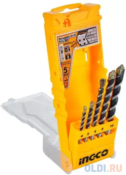 Набор сверл по бетону 5шт INGCO AKD3051